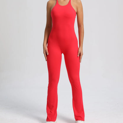 Women’s Backless Workout Jumpsuit