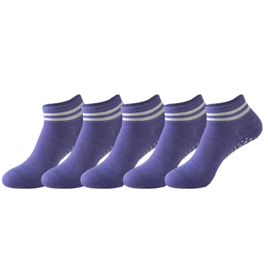 GripStripe Non-Slip Yoga Socks (5 Pairs)