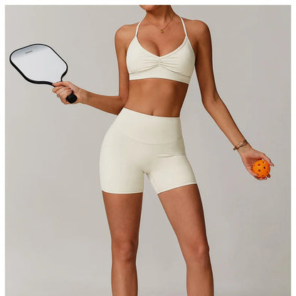 Sports Yoga Shorts Set