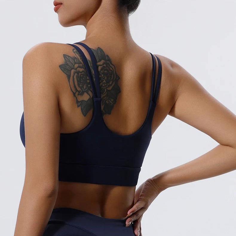 Cross Strap Padded Sports Bra