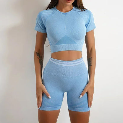 Crop Top & Hip-Lifting Shorts