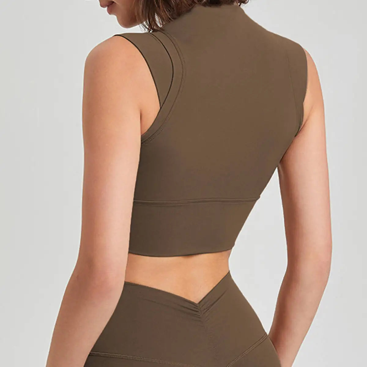 High Neck Sports Crop Top