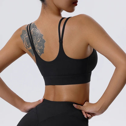 Cross Strap Padded Sports Bra