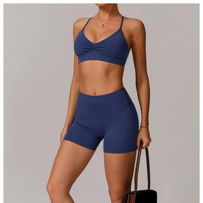 Sports Yoga Shorts Set