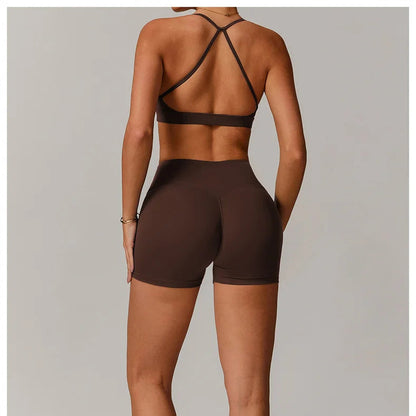 Sports Yoga Shorts Set