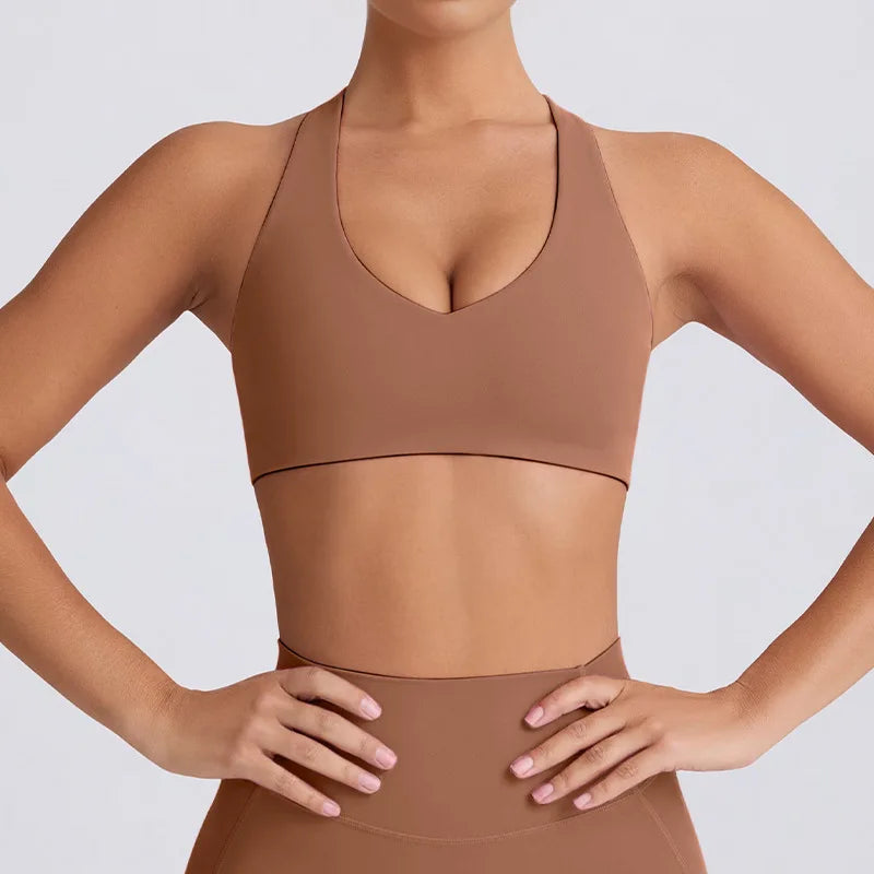 Seamless Leggings & Strappy Sports Bra Set