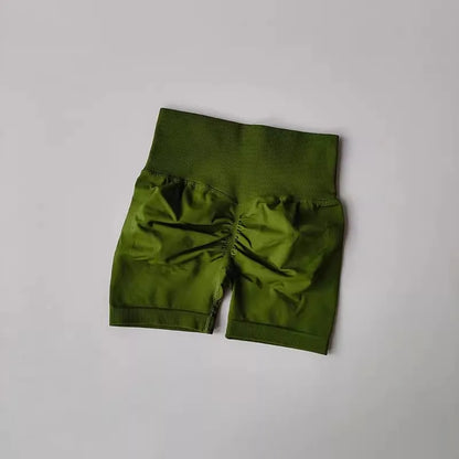 Green shorts on a gray background