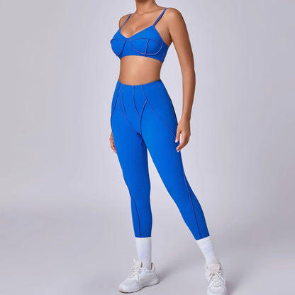 Curve-Enhancing Yoga Set with Push-Up Bra & Flexible Leggings