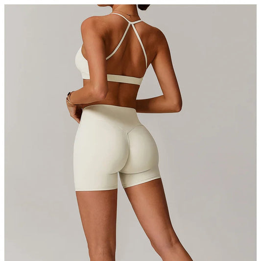 Sports Yoga Shorts Set