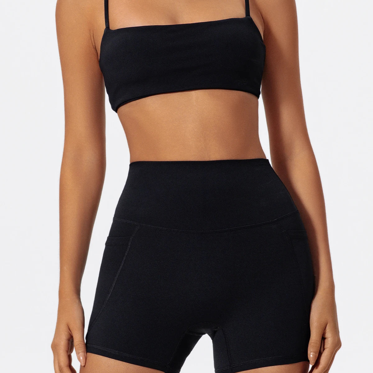Pocket High-Waist Athletic Shorts