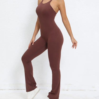 Women’s Backless Workout Jumpsuit