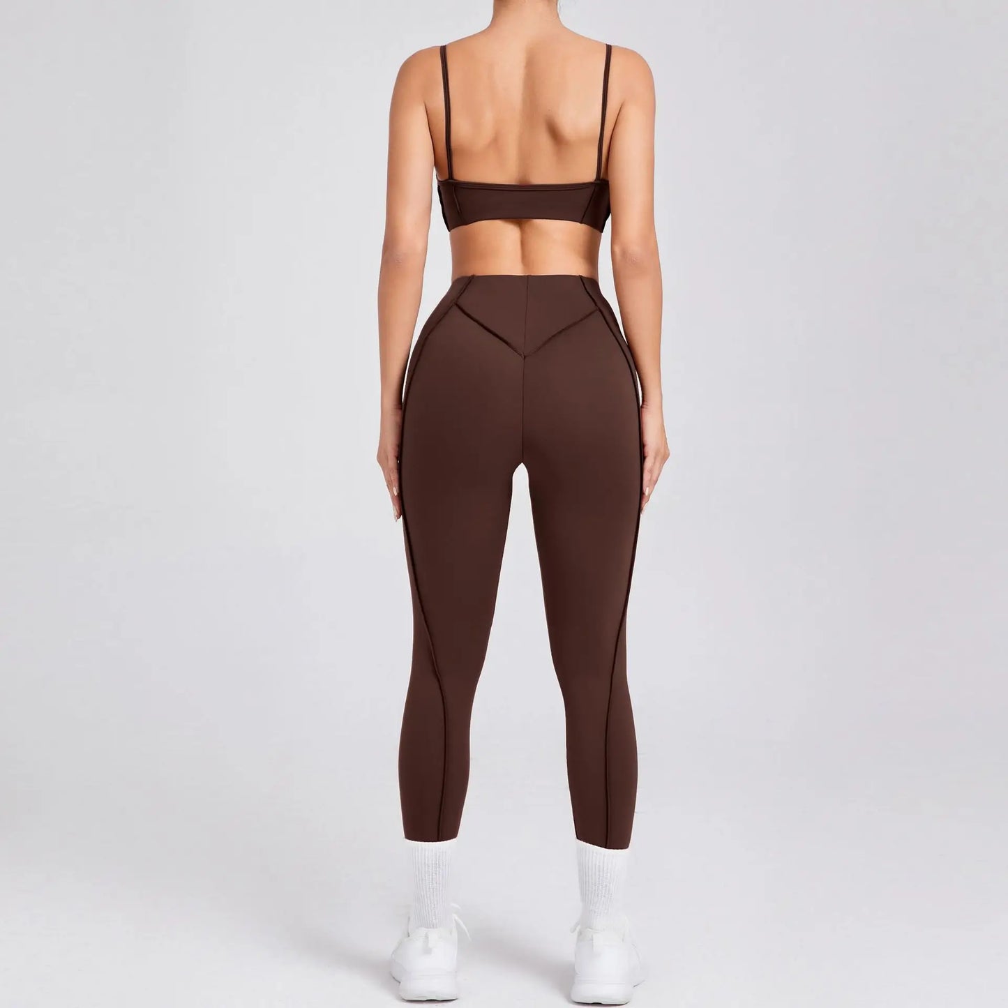 Curve-Enhancing Yoga Set with Push-Up Bra & Flexible Leggings