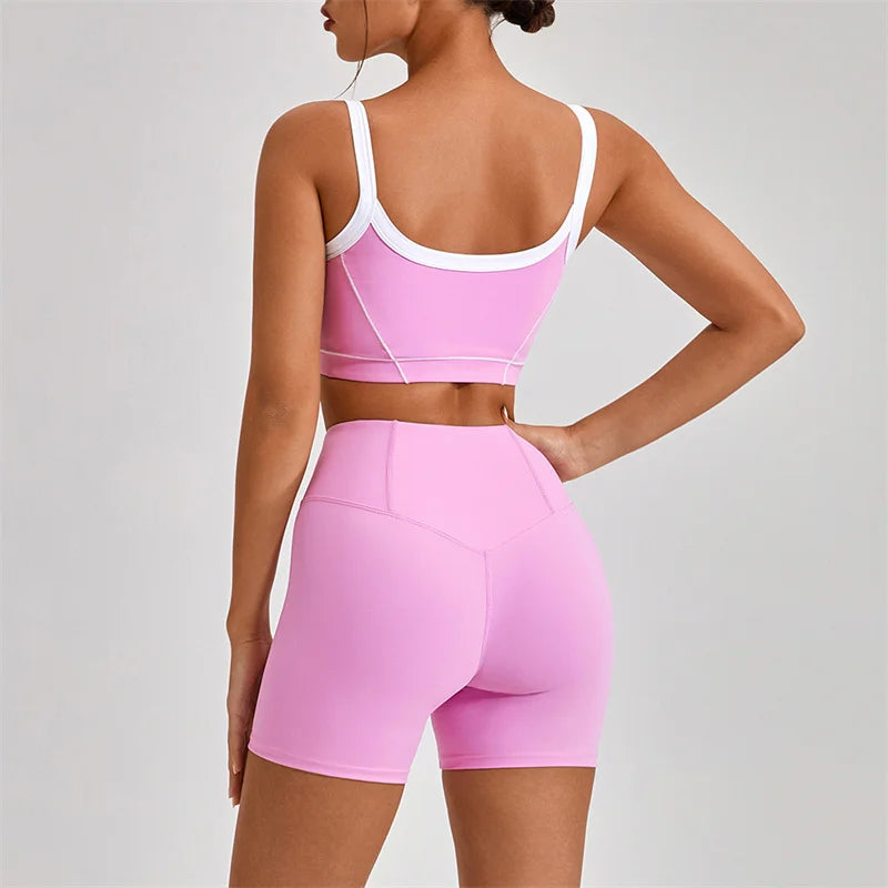 Fitness Yoga Top & Shorts Set