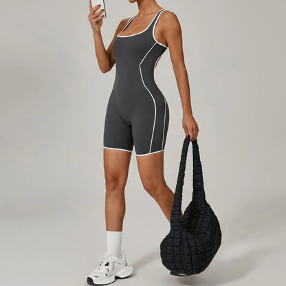 Sleeveless & Backless Gym Fitness Romper