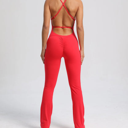 Women’s Backless Workout Jumpsuit