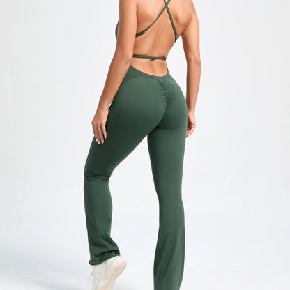 Women’s Backless Workout Jumpsuit