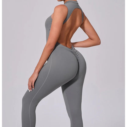 Sexy Backless Sleeveless Yoga Jumpsuit