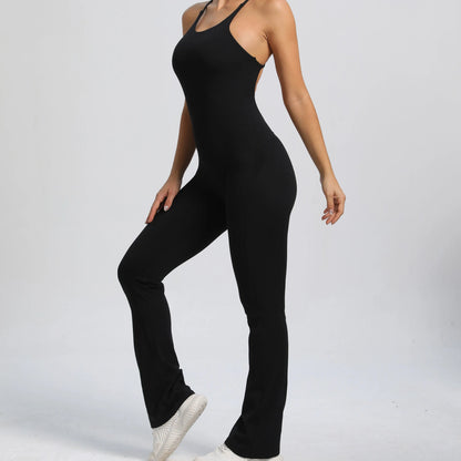 Women’s Backless Workout Jumpsuit