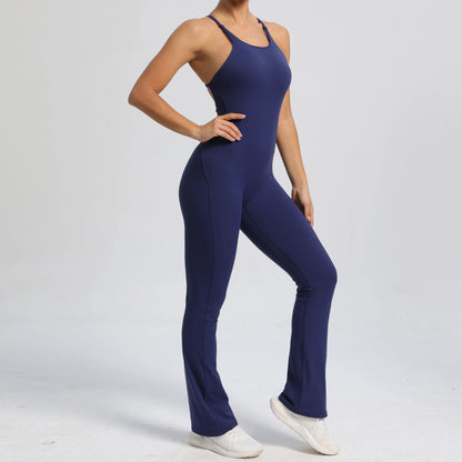 Women’s Backless Workout Jumpsuit