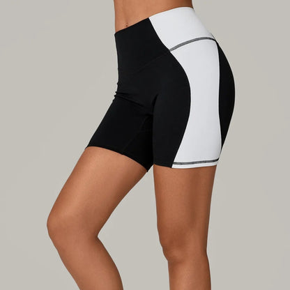 Color Clash High-Waist Butt Lift Yoga Shorts