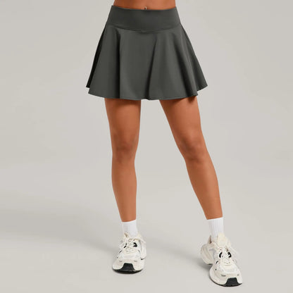 High Waist Tennis Skirt with Pockets
