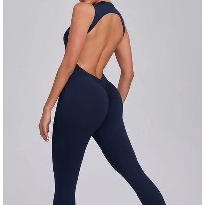 Sexy Backless Sleeveless Yoga Jumpsuit