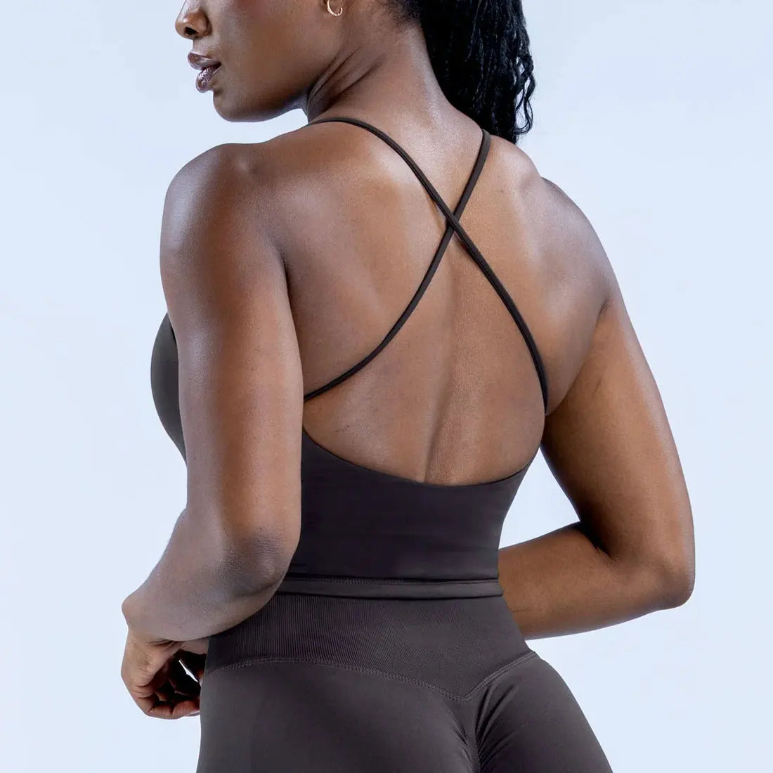 Strappy Back Cross Sports Bra