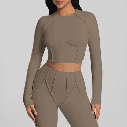 Chic Ruched Yoga Top with Breathable Quick-Dry Fabric