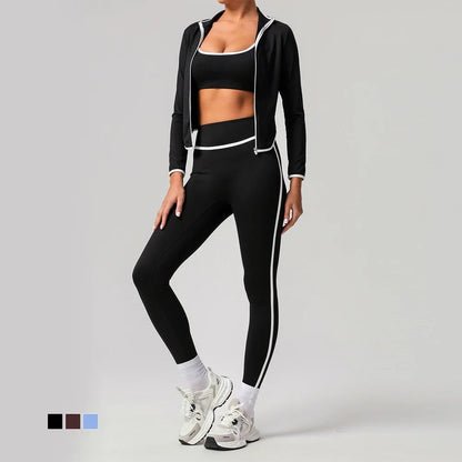 3 Piece Yoga Training Leggings and Coat