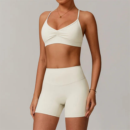 Sports Yoga Shorts Set