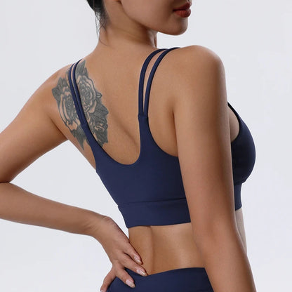 Cross Strap Padded Sports Bra