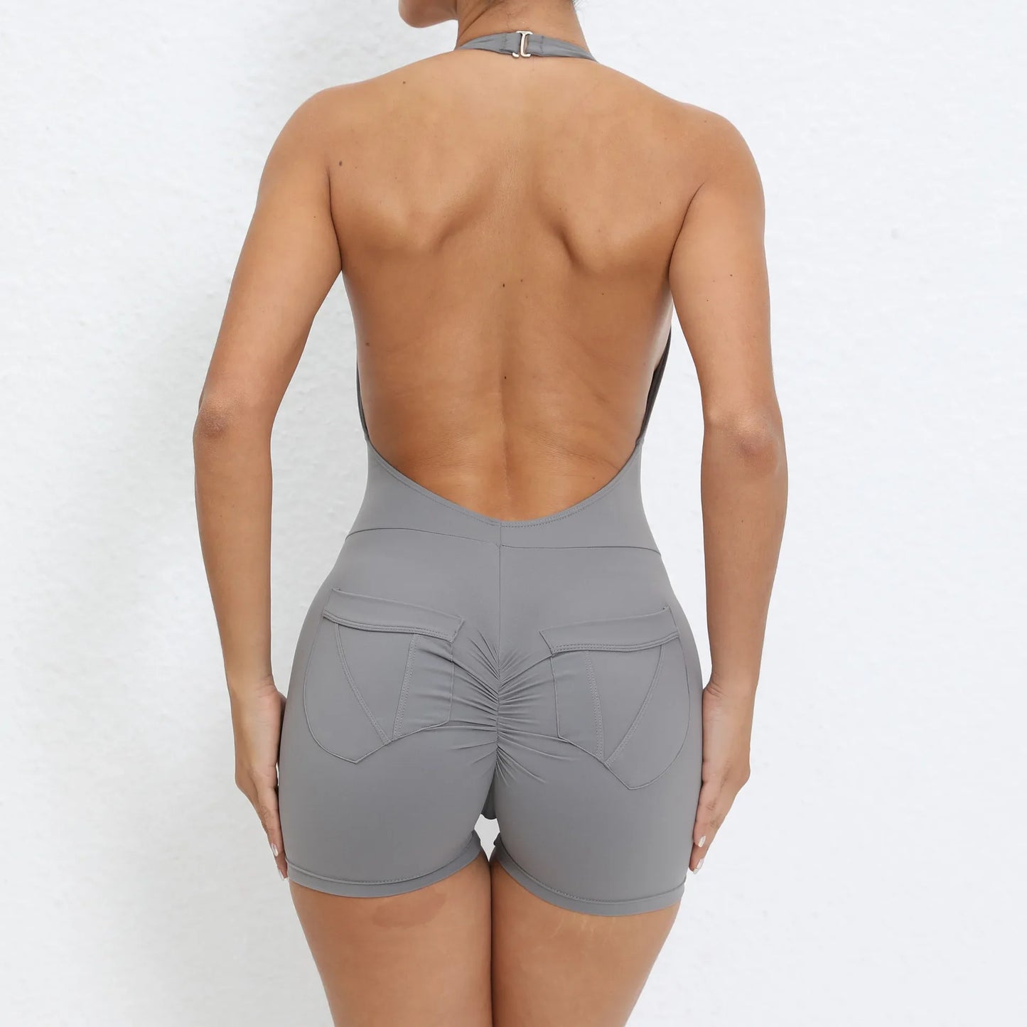 Gym Sport Jumpsuit with Pocket