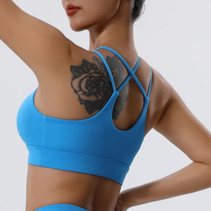 Cross Strap Padded Sports Bra