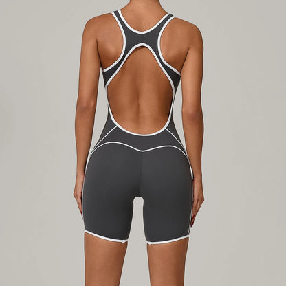 Sleeveless & Backless Gym Fitness Romper