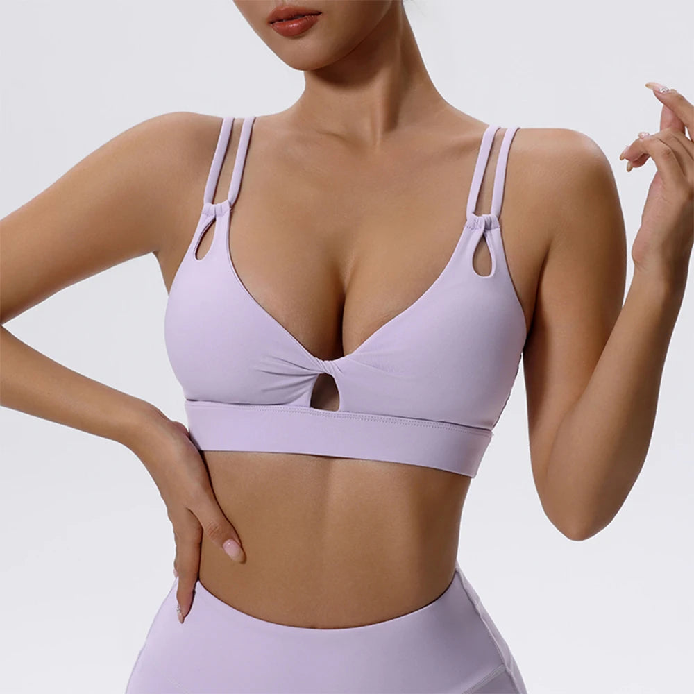 Cross Strap Padded Sports Bra