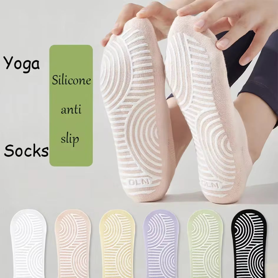 ZenStep Cotton Anti-Slip Yoga Socks (3 Pairs)
