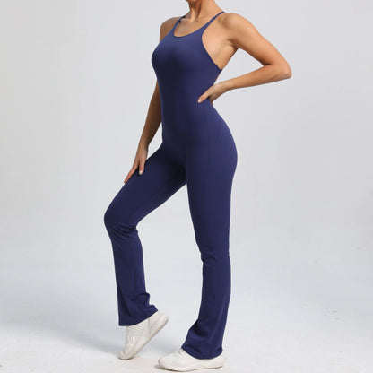 Women’s Backless Workout Jumpsuit