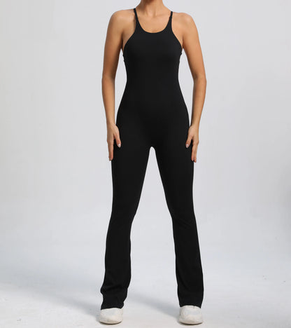 Women’s Backless Workout Jumpsuit