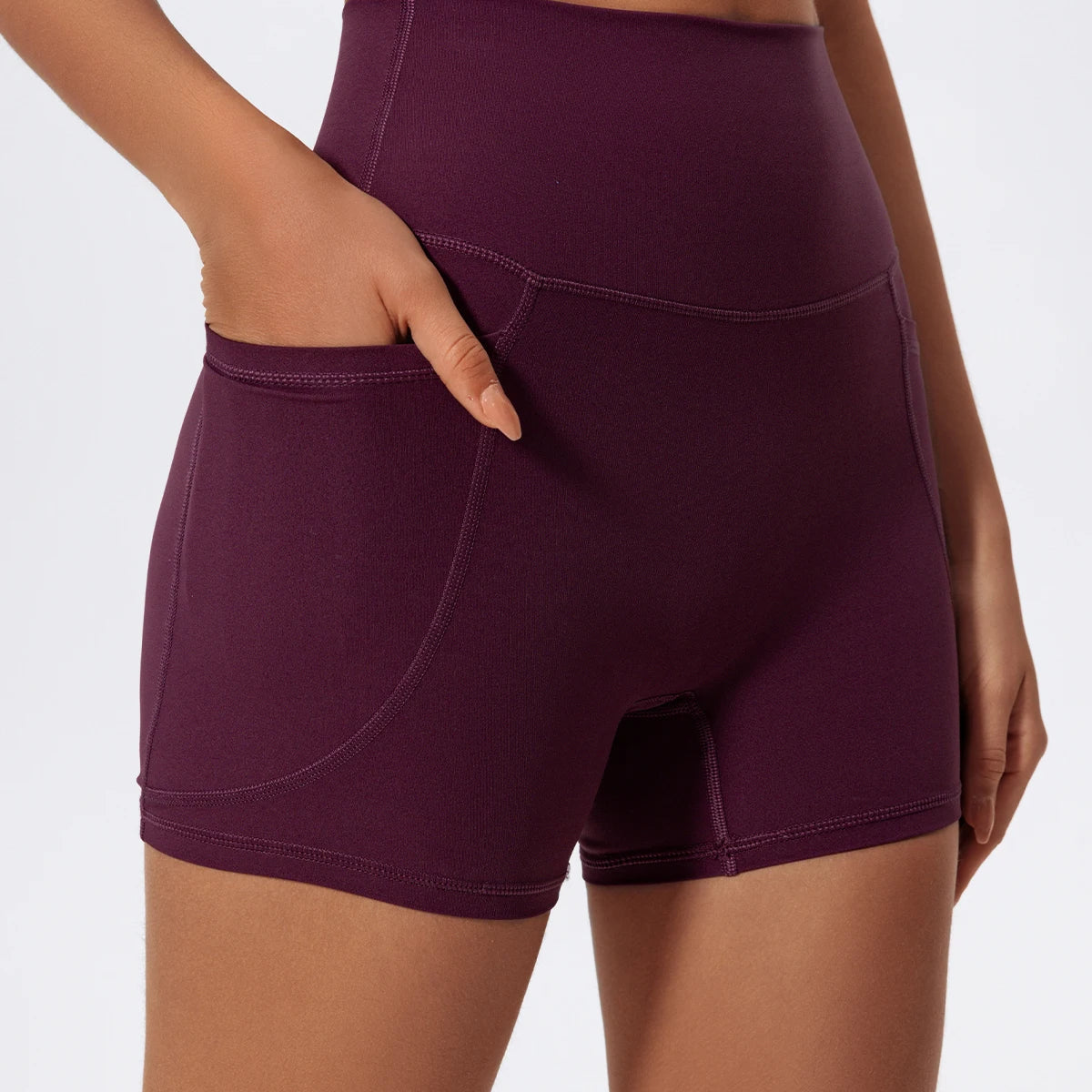 Pocket High-Waist Athletic Shorts