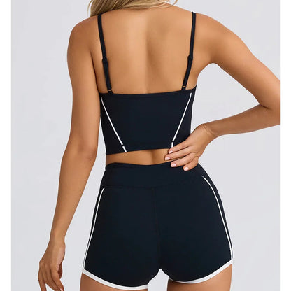 ChicFlex Set – Suspender Bra Top & Contour Shorts