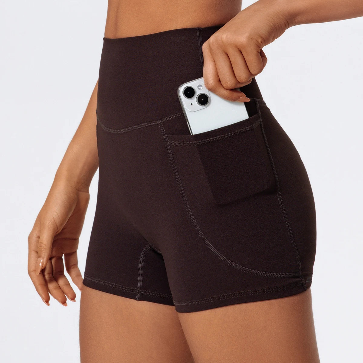 Pocket High-Waist Athletic Shorts