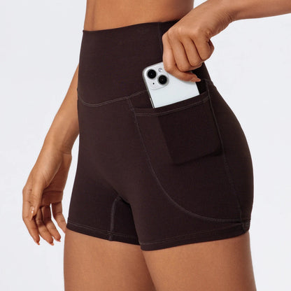 Pocket High-Waist Athletic Shorts