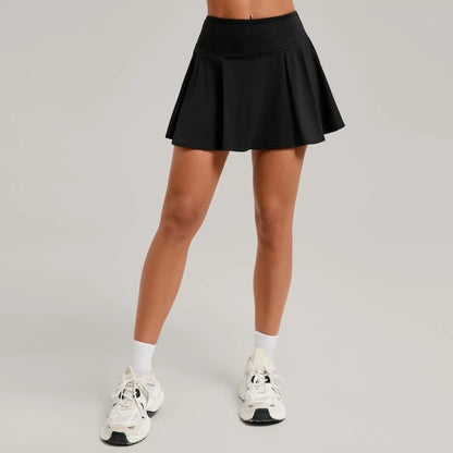 High Waist Tennis Skirt with Pockets