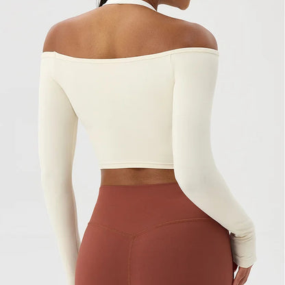 AirFlex Long Sleeve Yoga Crop Top