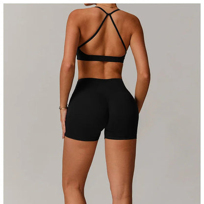 Sports Yoga Shorts Set