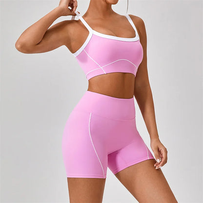 Fitness Yoga Top & Shorts Set