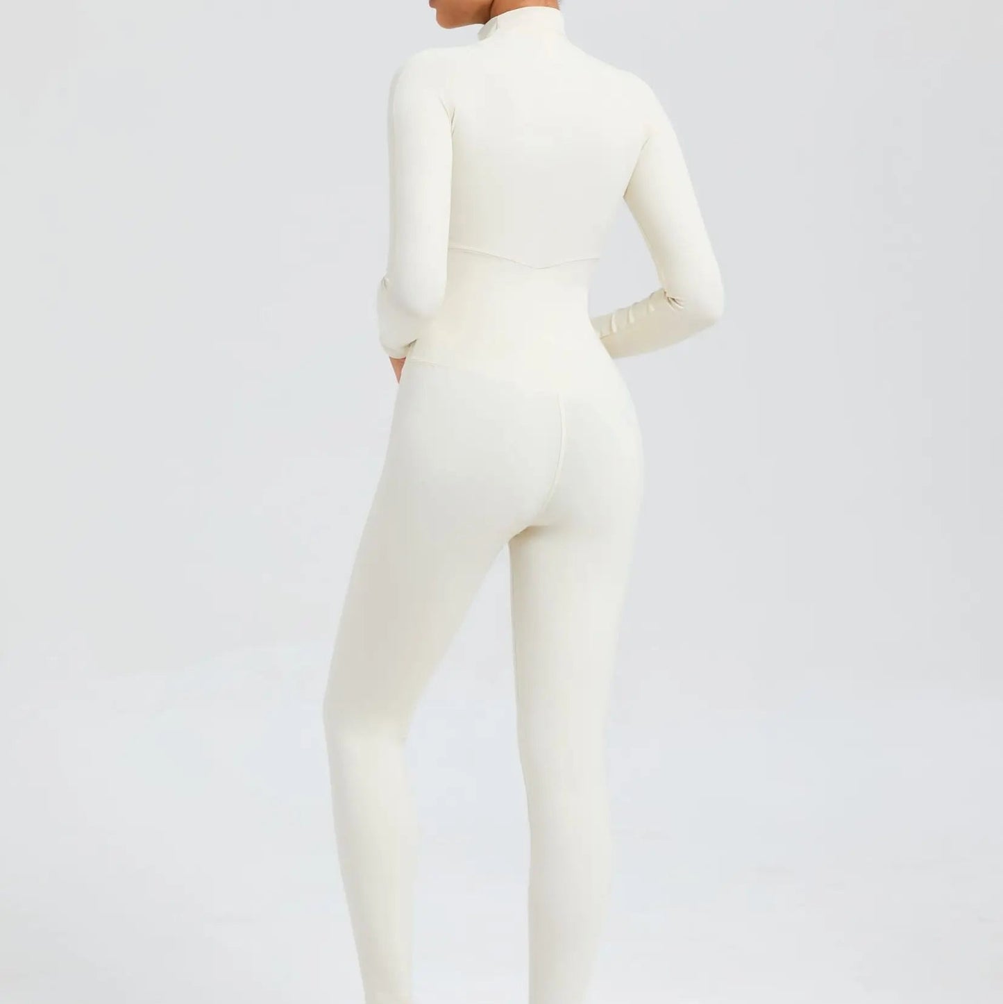 Long Zip Sports Jumpsuit