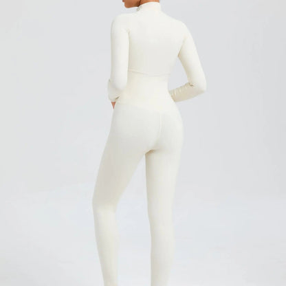 Long Zip Sports Jumpsuit