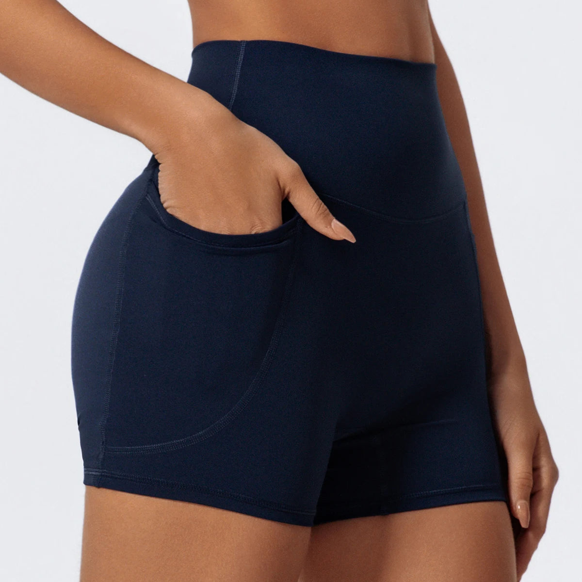Pocket High-Waist Athletic Shorts