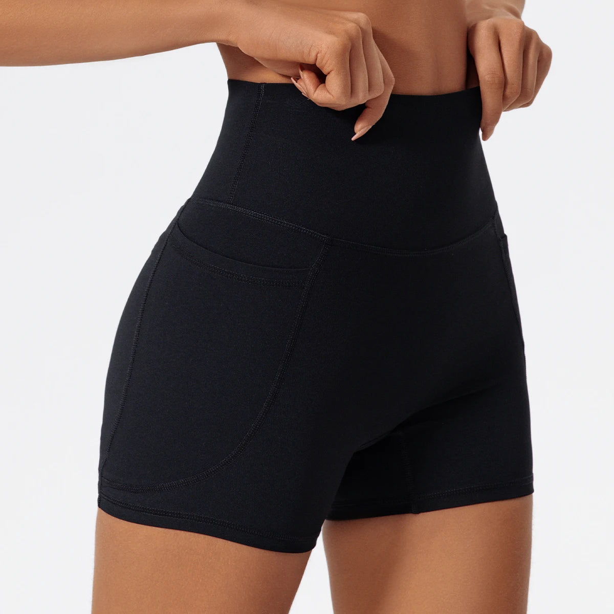 Pocket High-Waist Athletic Shorts